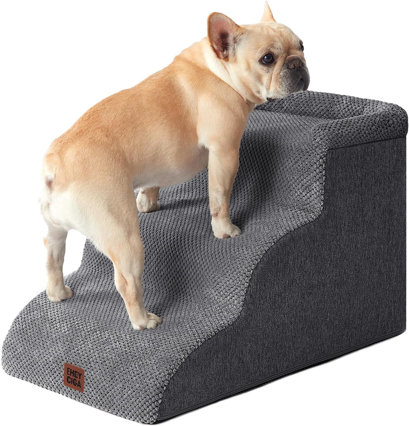 Escalera EHEYCIGA para perros — 3 peldaños, gris